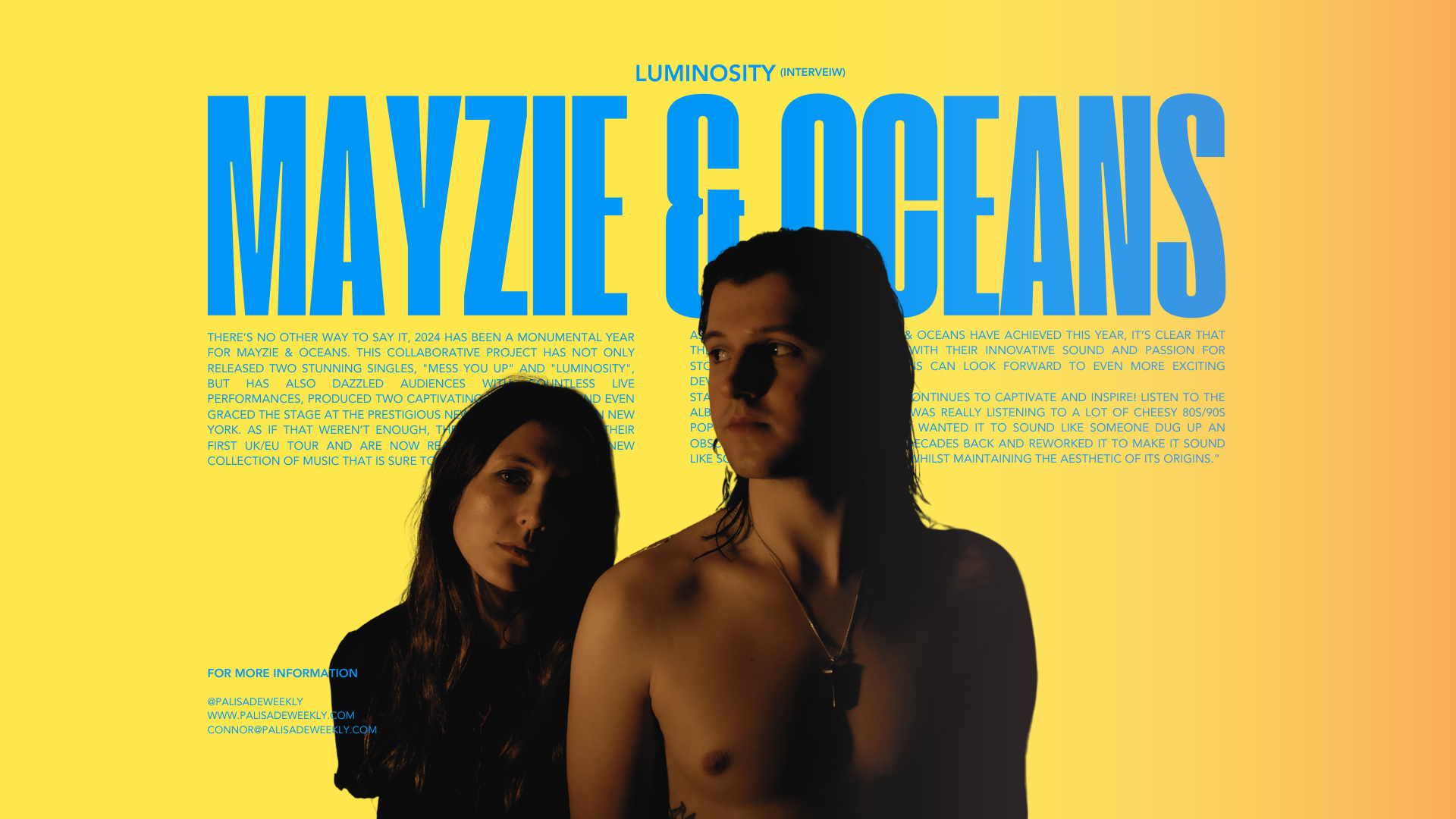 The Dynamic Duo: Mayzie & Oceans Celebrate Success and New Beginnings with ‘Luminosity’