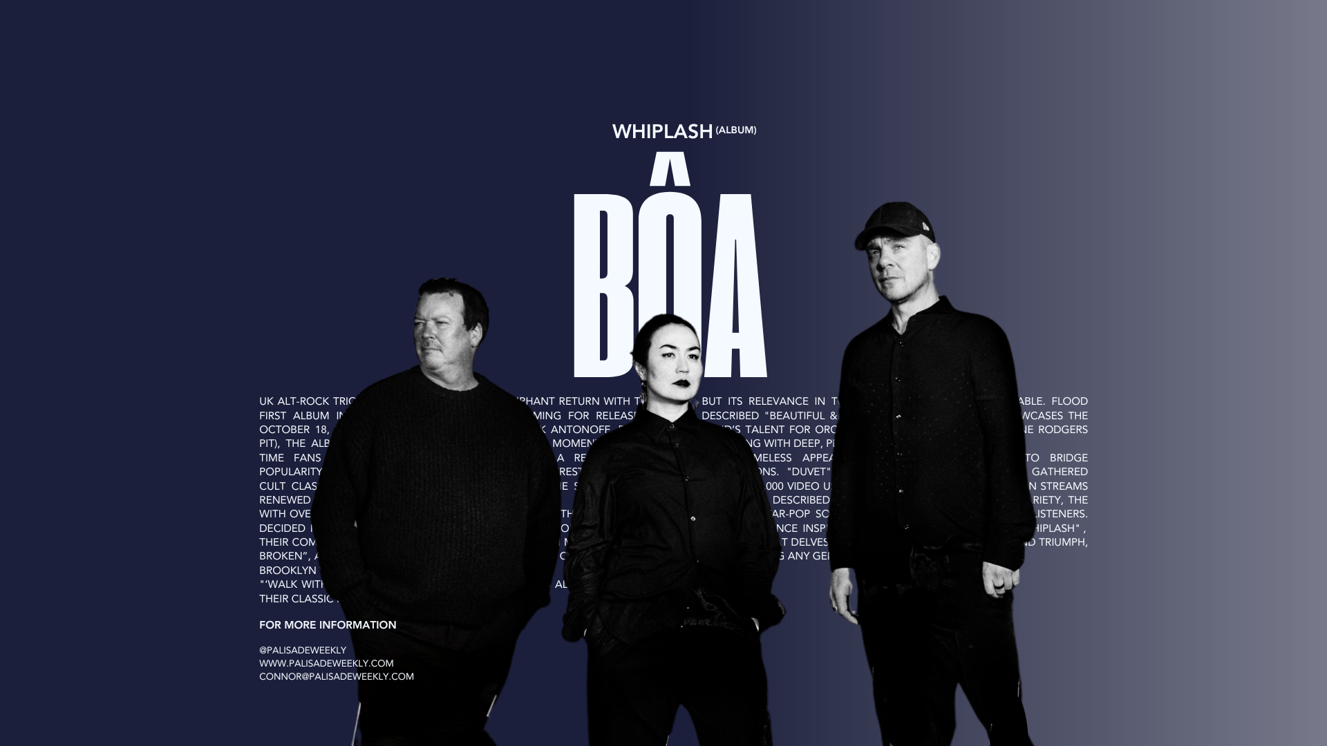 UK Alt-Rock Icons bôa Return with 'Whiplash', Their First Album in Over 20 Years, Following TikTok Fueled Resurgence